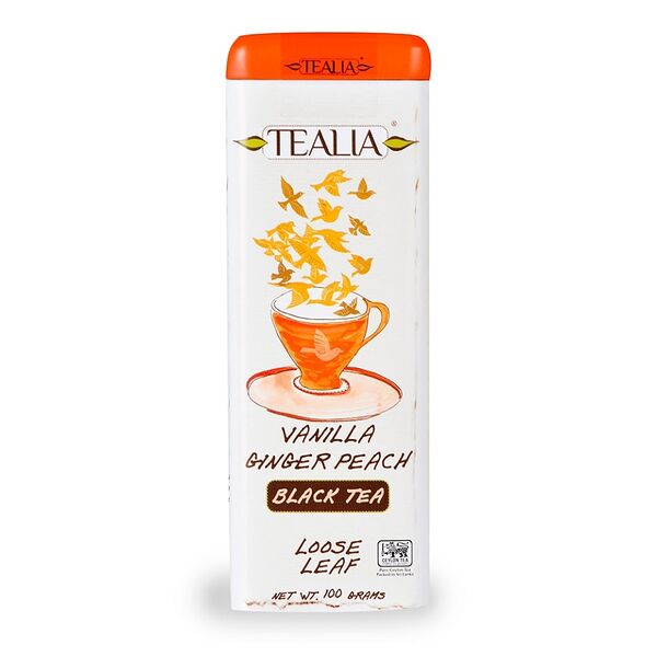 Чай черный с имбирем, ароматом ванили и персика, TeaLia