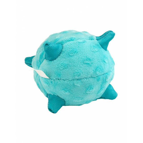 Playology Сенсорный плюшевый мяч для щенков Puppy sensory ball с ароматом арахиса, голубой 11 см/ до 15,9 кг