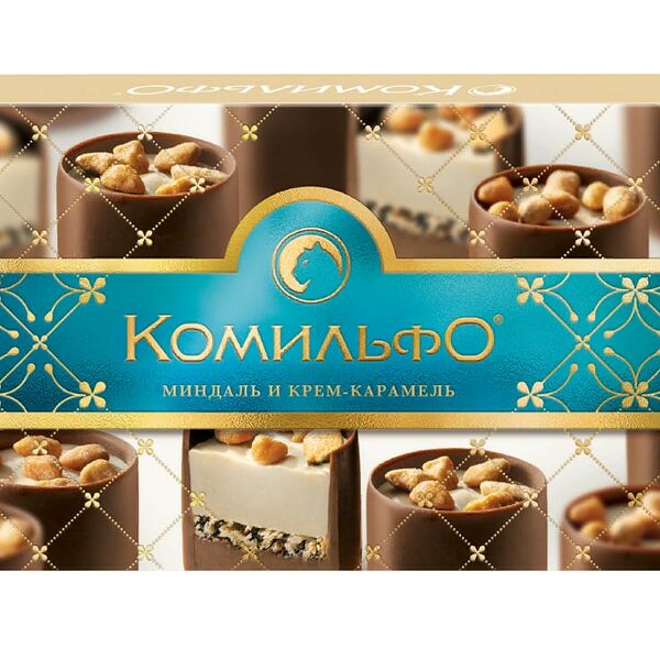 Набор конфет шоколадные Комильфо Миндаль и крем-карамель
