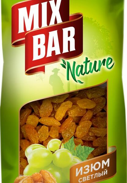 Изюм Mixbar сушеный без косточки светлый 150 г