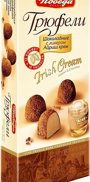 Конфеты Победа вкуса Трюфели с ликером айриш крем 180г