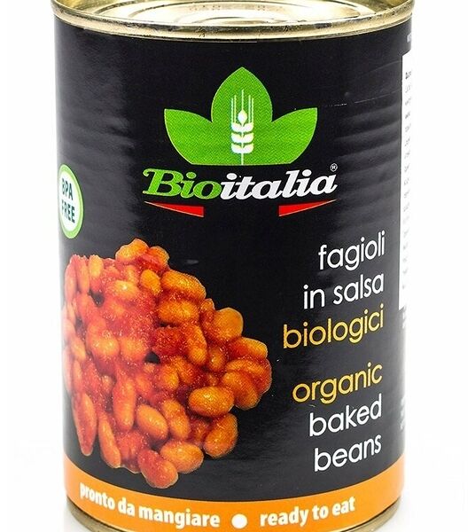 Фасоль в томатном соусе консервированная Bioitalia 400/420 г, Италия