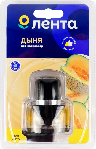 

Ароматизатор автомобильный ЛЕНТА Fruit Melon, на дефлектор, Арт. 10008