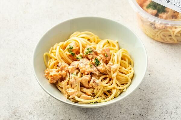 Паста с лососем в сливочном соусе