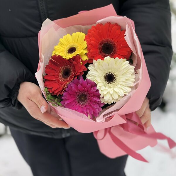 Букет 5 гербер