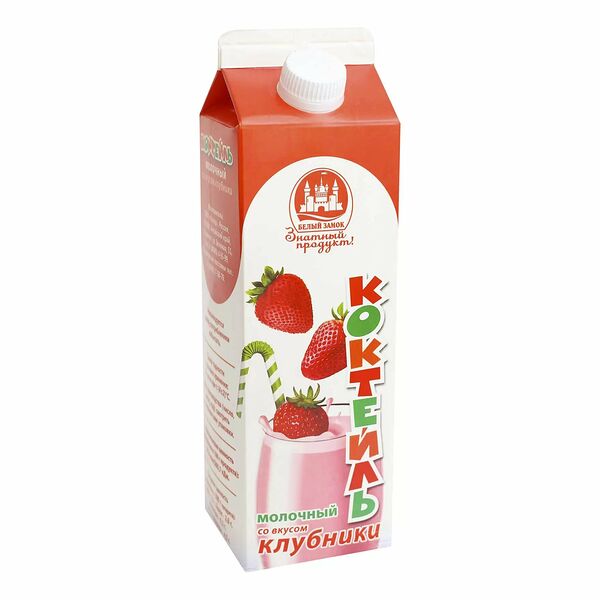Коктейль молочный Белый Замок Клубника 2.3%