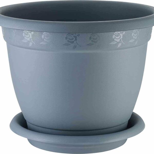 Горшок цветочный InGreen Aphrodite №7 серый 340 мм, 12.7 л