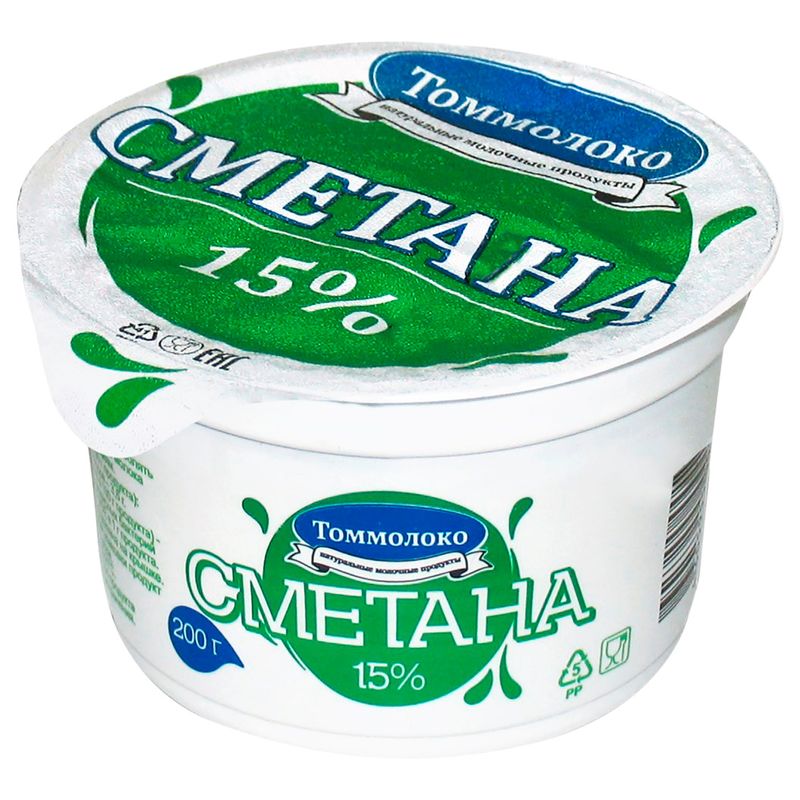 

Сметана ТомМолоко 15% 200 г