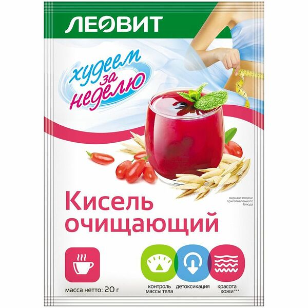 Кисель диетический Леовит очищающий, 20г