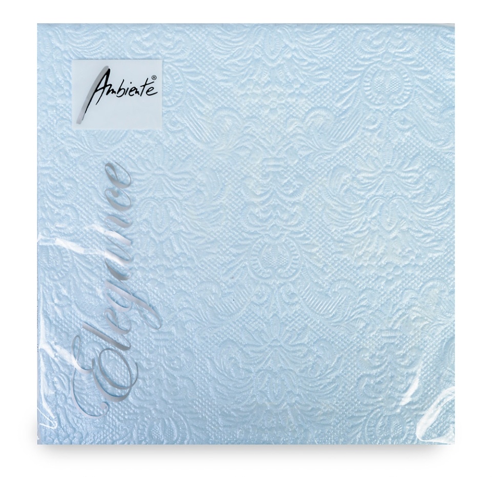 

Салфетки сервировочные Ambiente Элегант перламутрово-голубые 33х33 см
