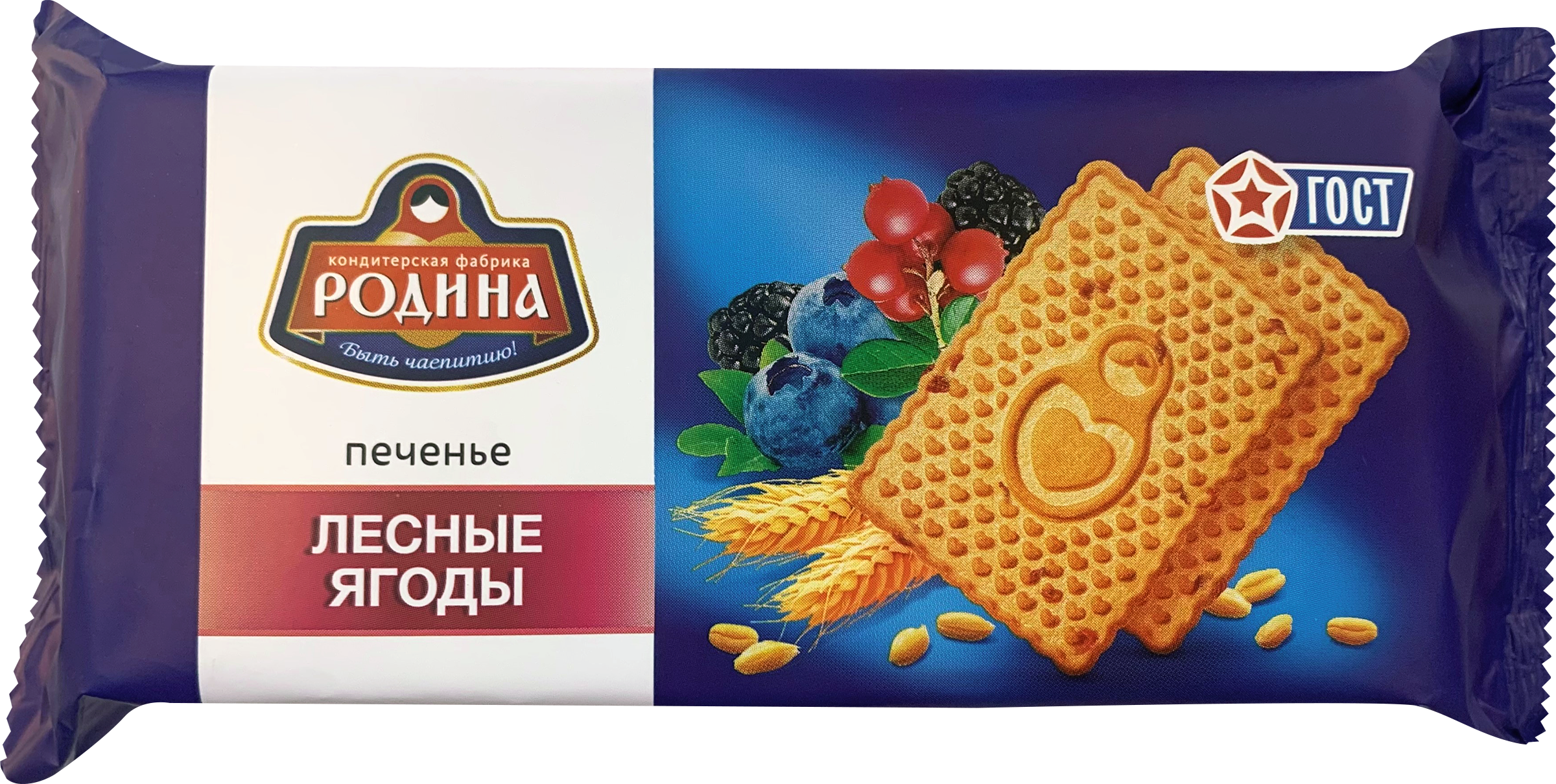 

Печенье сахарное Родина Лесные ягоды 250 г