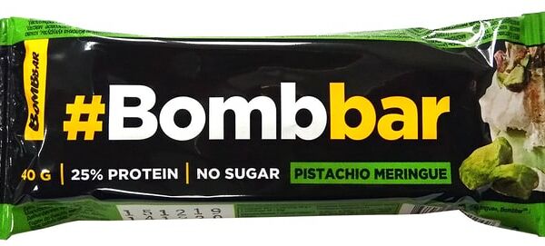 Батончик Bombbar глазированный Фисташковая меренга 40г