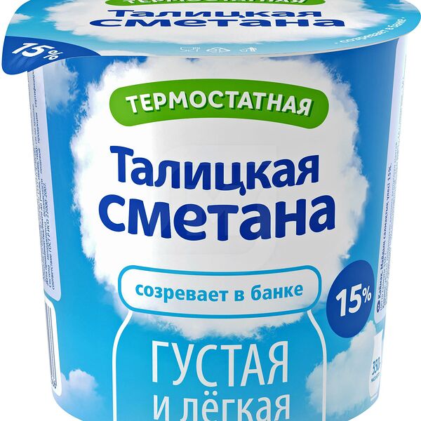 Сметана Облака термостатная 15% 350г