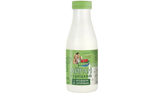 Айран G-Balance турецкий с огурцом и зеленью кисломолочный 1.8%, 300мл