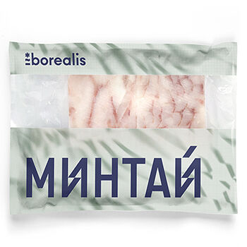 Минтай замороженный Borealis филе блочное без кожи