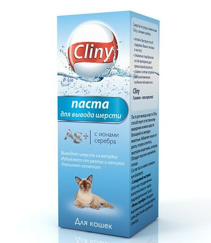 Cliny паста для вывода шерсти для кошек