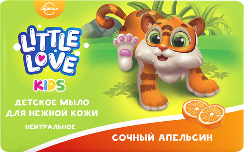 

Мыло детское LITTLE LOVE Сочный апельсин, для нежной кожи, 90г