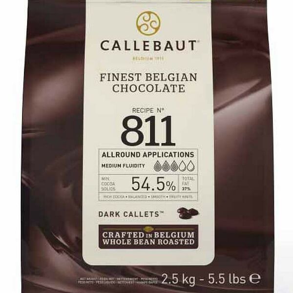 Шоколад темный 54,5% Callebaut 811 (2,5 кг)