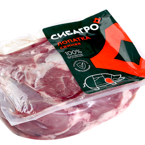 Лопатка СИБАГРО свиная охлажденная категория А вес до 1.0 кг