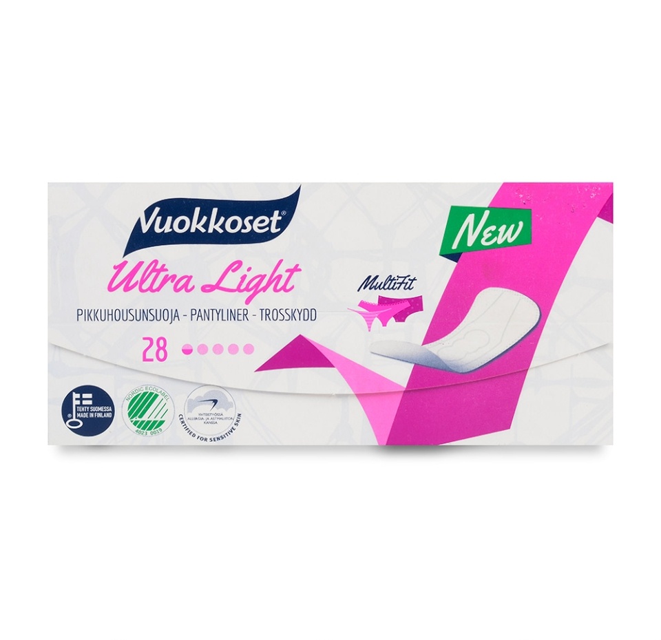 

Прокладки ежедневные Vuokkoset Ultra Light, 28 шт.