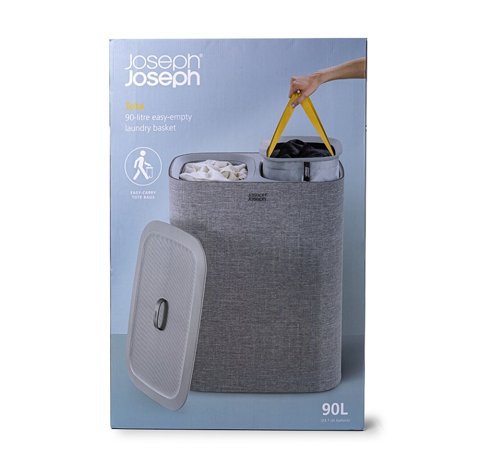 

Корзина для белья Joseph Joseph Tota 90 л, серая, Китай