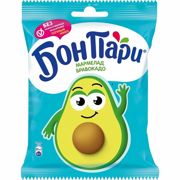 Мармелад жевательный Бон Пари Бравокадо Фруктовый вкус 100 г