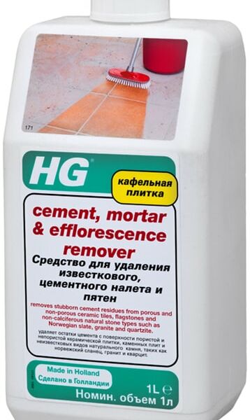 Средство чистящее HG для удаления известкового и цементного налета 1л
