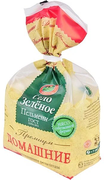 Пельмени Село Зелёное Домашние говядина и свинина 400г