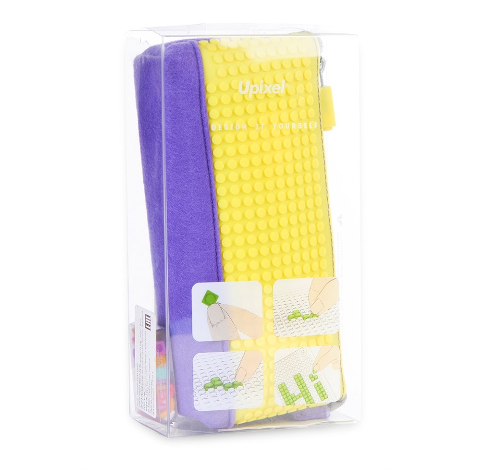 

Пенал UPixel Pencil Case пиксельный фиолетово-желтый