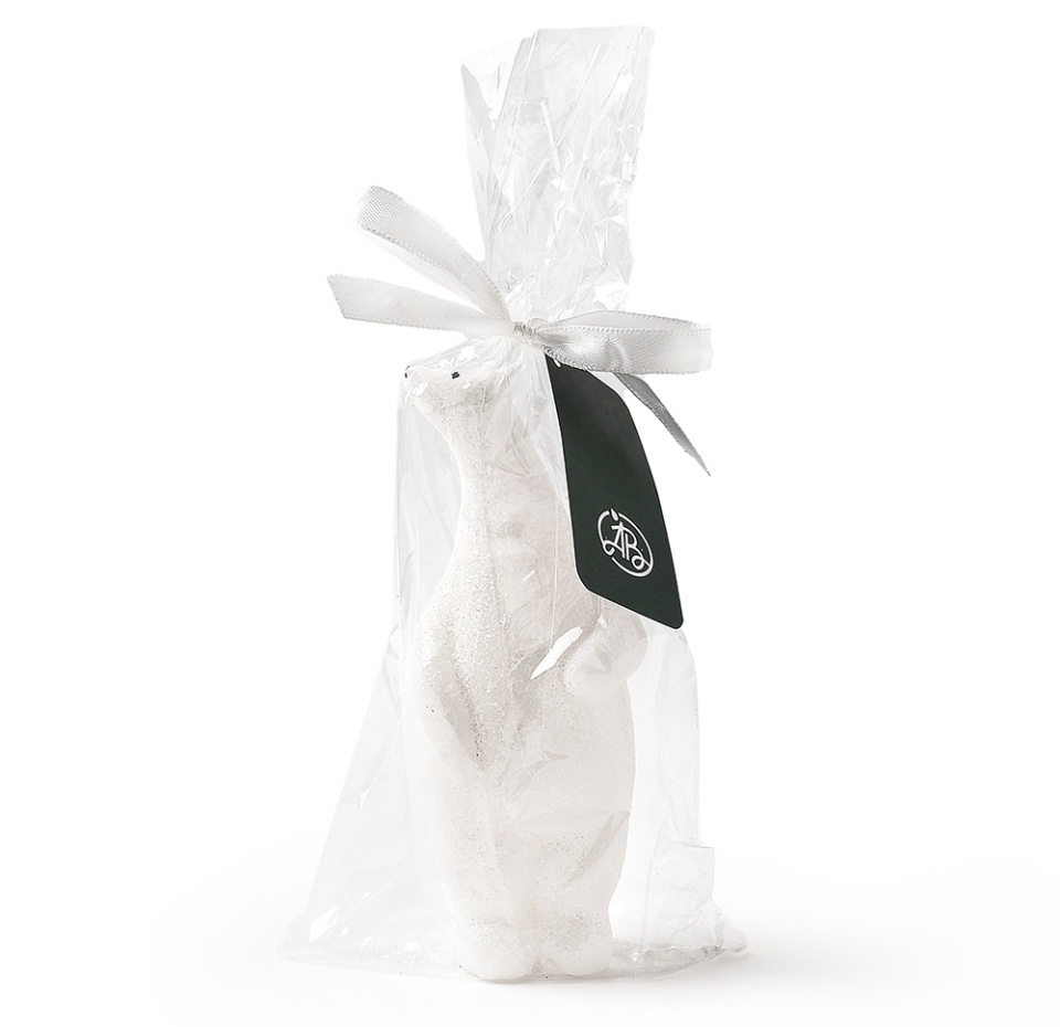 

Свеча фигурная Медведь белый блестящий 15 см, парафин