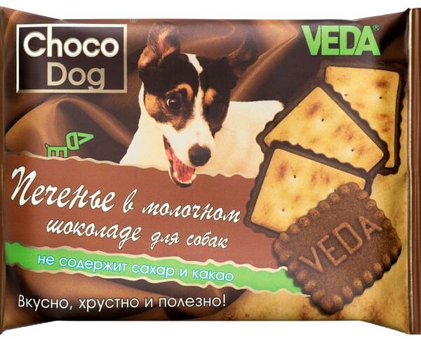 Лакомство для собак Veda Choco Dog печенье в молочном шоколаде