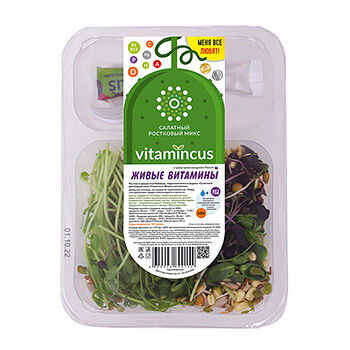 Салат ростковый «Живые витамины», Vitamincus, 100 г, Россия