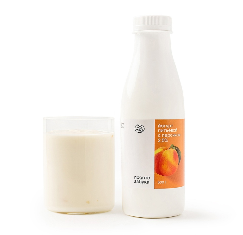 

Йогурт питьевой с персиком Просто Азбука 2.5% БЗМЖ 500 г