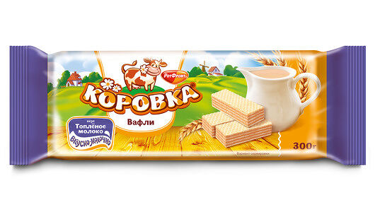 Вафли Коровка Рот Фронт топленое молоко, 300 г