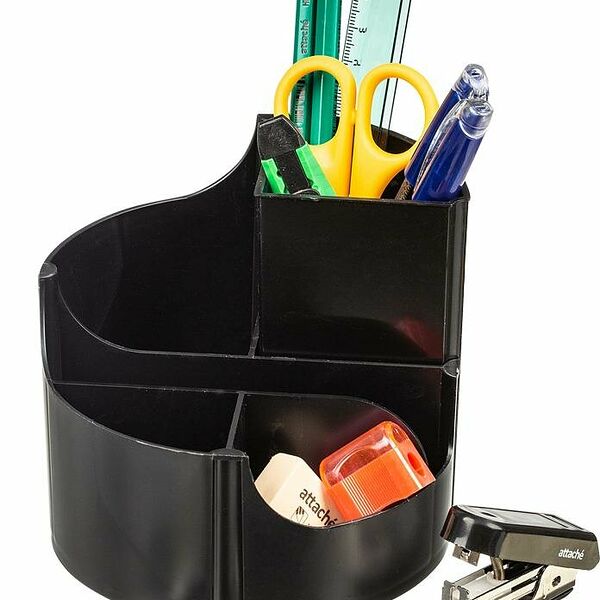 Набор настольный Attache Оптима 14 предметов черн 6 отдел вращающийся