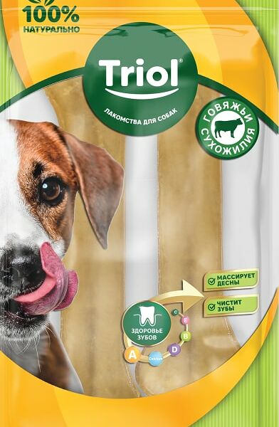 Лакомство для собак Triol Кость из жил 16см 160г
