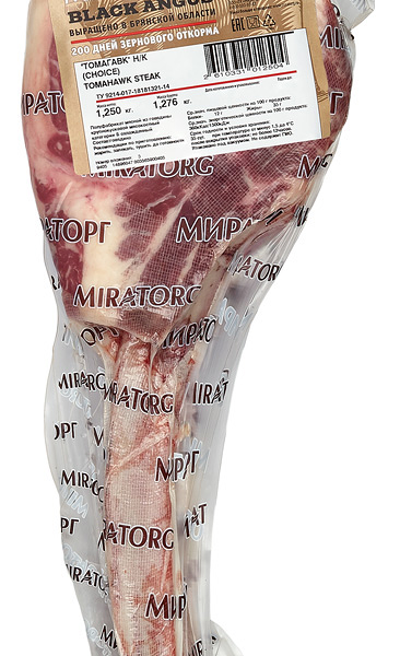 Стейк томагавк Мираторг Black Angus охлажденный
