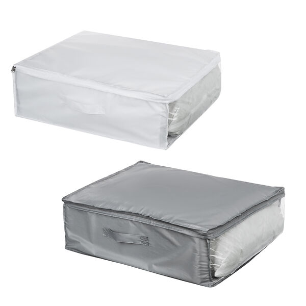 By швеция кофр для подушек и одеял, молния, 55х45х19см, полиэстер, 2 цвета