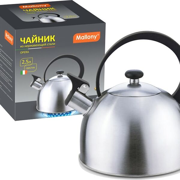 Чайник  Mallony Opera со свистком 2.5л
