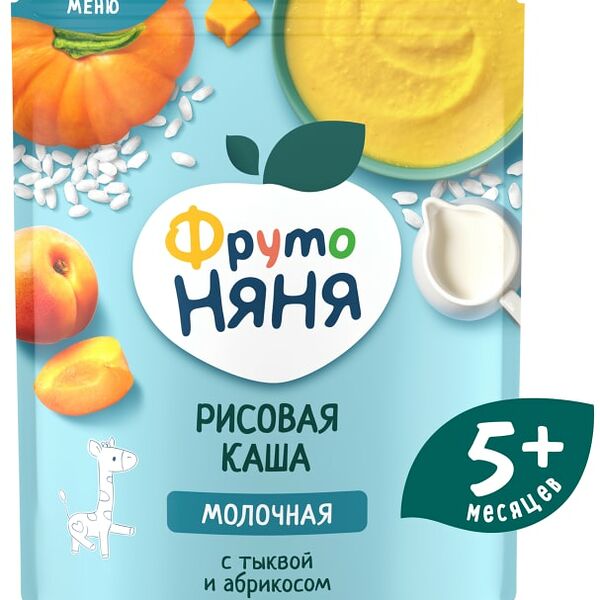 Каша ФрутоНяня Рисовая тыква абрикос с 5 месяцев 200г