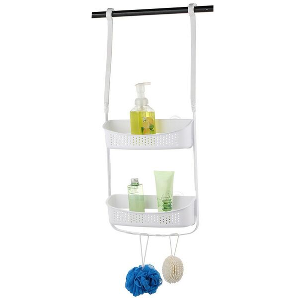 Полка навесная Gromell Pamano для душевых кабин и ширм, пластик 73х31х10 см