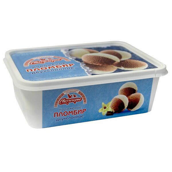 Пломбир Свитлогорье двухслойный ванильно-шоколадный 15%, 500г