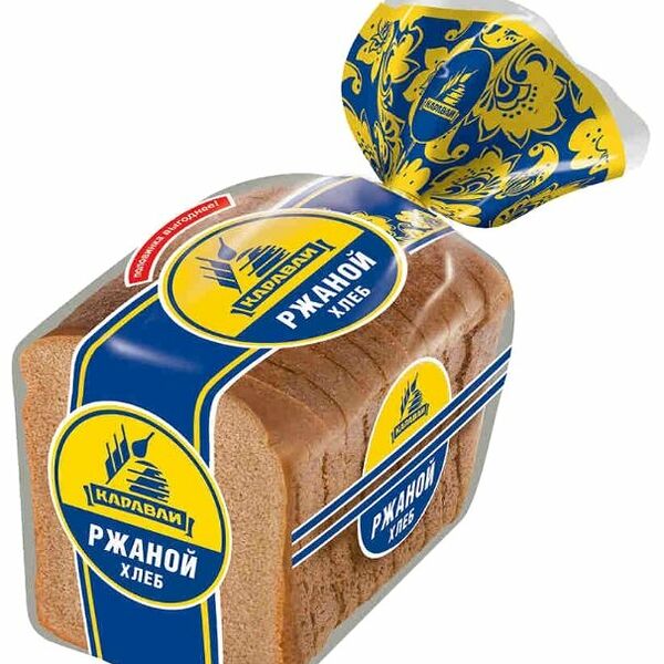 Хлеб Каравай ржаной формовой в нарезке, половинка