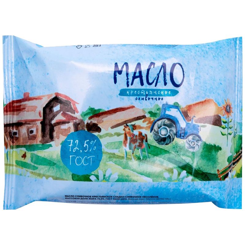 

Масло Белый Медведь Крестьянское Деревенское 72.5%, 170 г