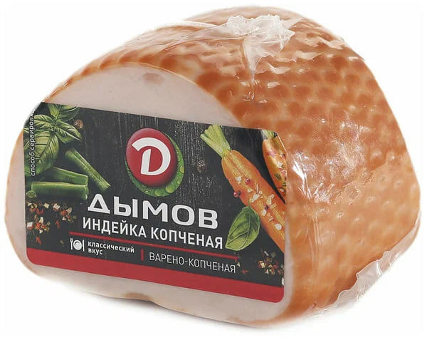 Деликатес Дымов с индейкой в/к в/у 400 г