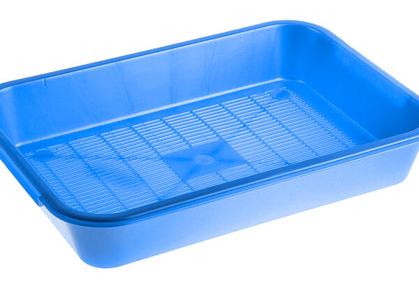 HOMECAT Atlantis Туалет для кошек с сеткой 36х26х6,5см синий перламутр