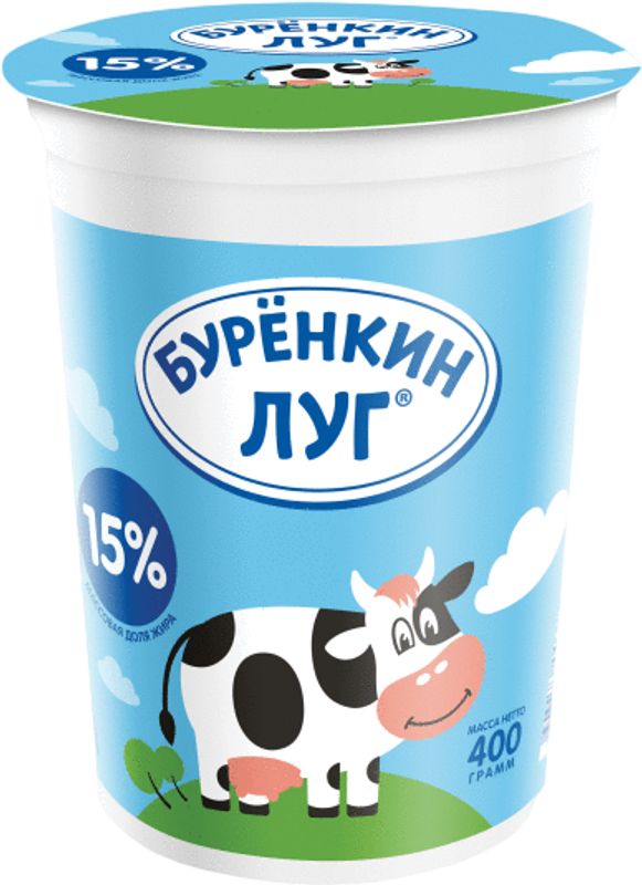 

Продукт Буренкин луг сметанный 15% 400 г