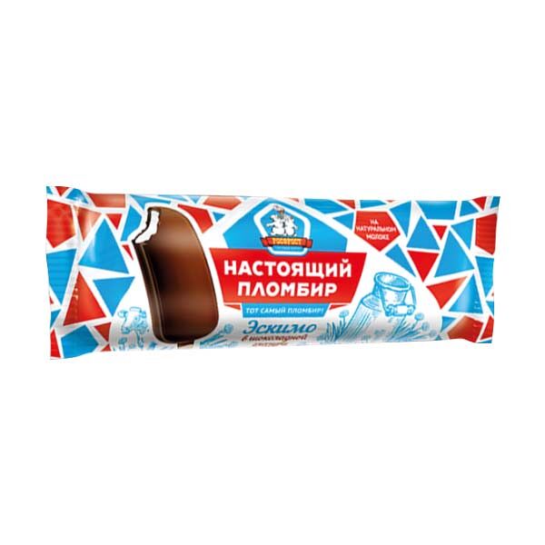 Мороженое Эскимо Настоящий Пломбир 70гр в Молочно-шоколадной глазури