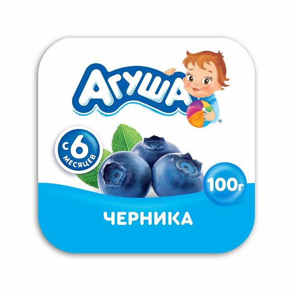 Творог фруктовый Агуша Черника 3.9% с 6 месяцев, 100г