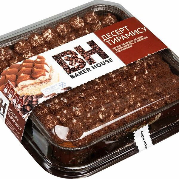 Торт бисквитный Baker House Тирамису с кремовой начинкой, 500г